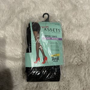 Love Your Assets by Spanx Shaping Tights Textured Wish Bone Size 2